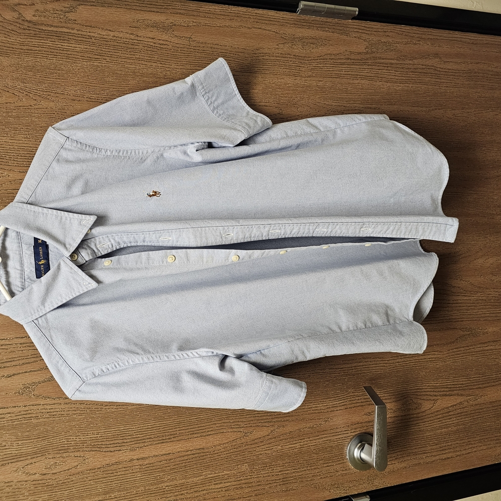 RLX Ralph Lauren Blue Button Down Shirt with Dress Collar
